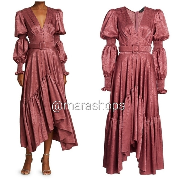 PatBo Silk leopard belted midi dress - Picture 1 of 9
